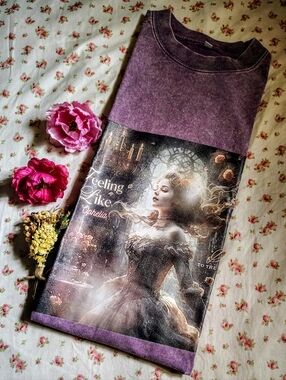 Death to the Fairytales Gothic Fantasy Art Shirt PurpleAcid Wash | Dark Romantic